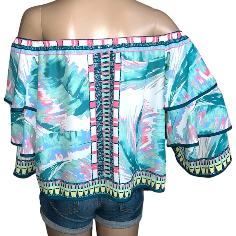 𝐀. 𝐂𝐀𝐋𝐈𝐍 | OFF THE SHOULDER RUFFLED TOP - Picture 5 of 8